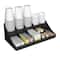 Mind Reader Black 11 Compartment Breakroom Coffee Condiment Organizer
